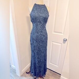 Gala beaded navy bluee dress